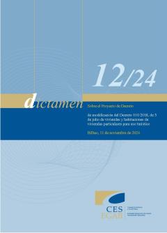 Dictamen 12/24 de 11 de noviembre sobre el Proyecto de Decreto de modificación del Decreto 101/2018 de viviendas y habitaciones de viviendas particulares para uso turístico